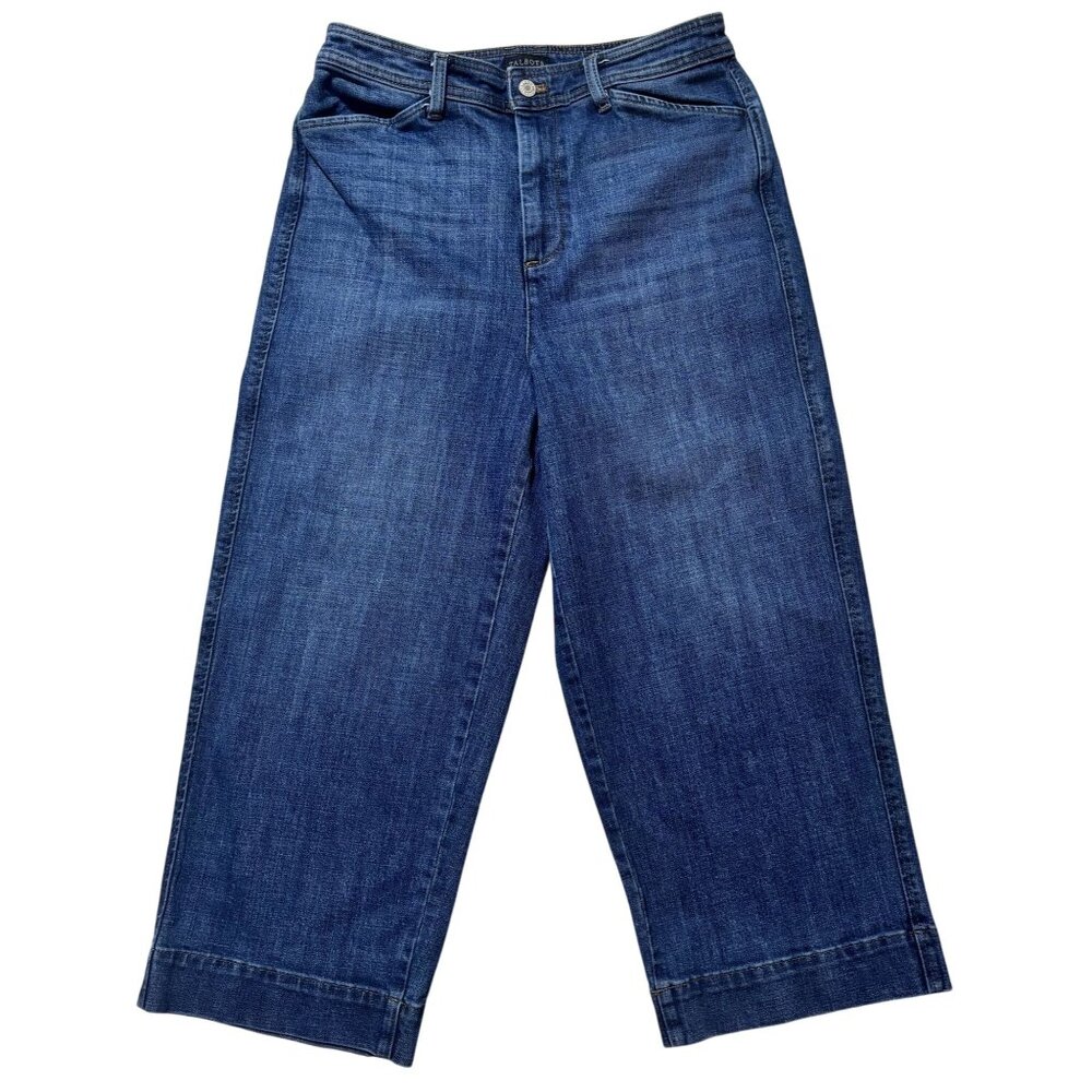 Talbots Wide leg crop denim pants Womens Size 8